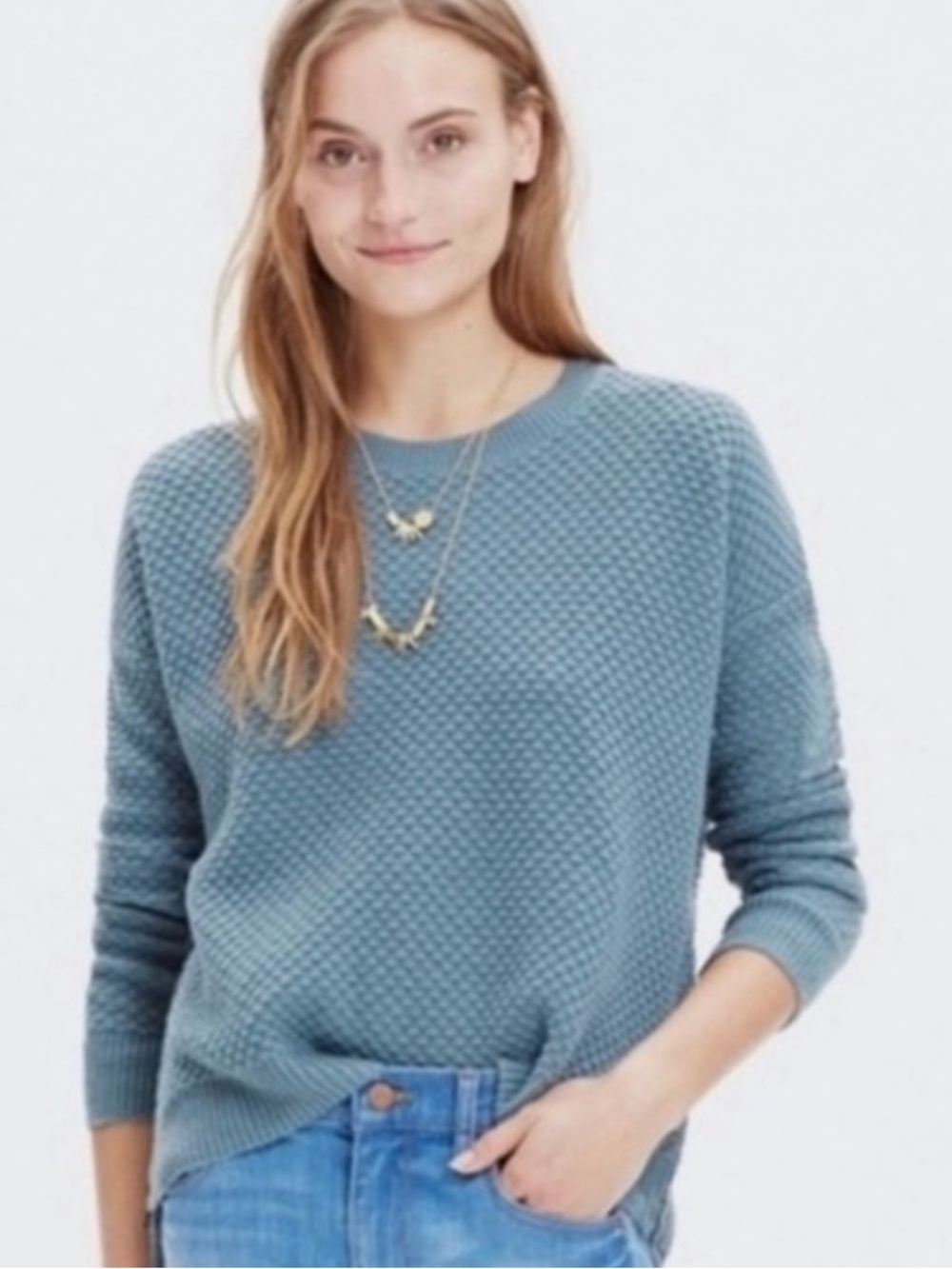 Madewell Landmark Textured Sweater with Side Zippers
